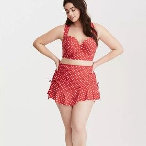 Torrid red polka dot Swim suit bottom